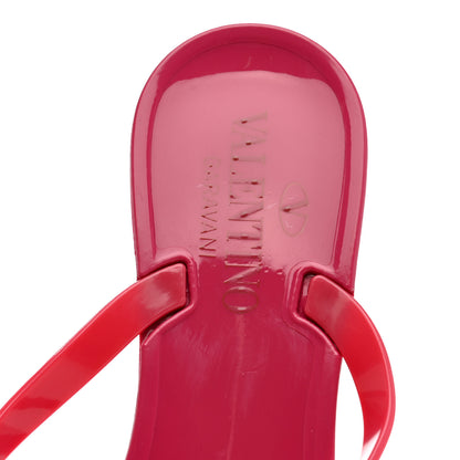 Valentino Garavani PVC Jelly Rose Thong Sandals 37 Dark Pink 8 of 8