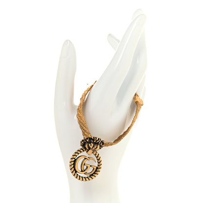 Gucci Metal GG Lion Head Bracelet Aged Gold 2 of 4