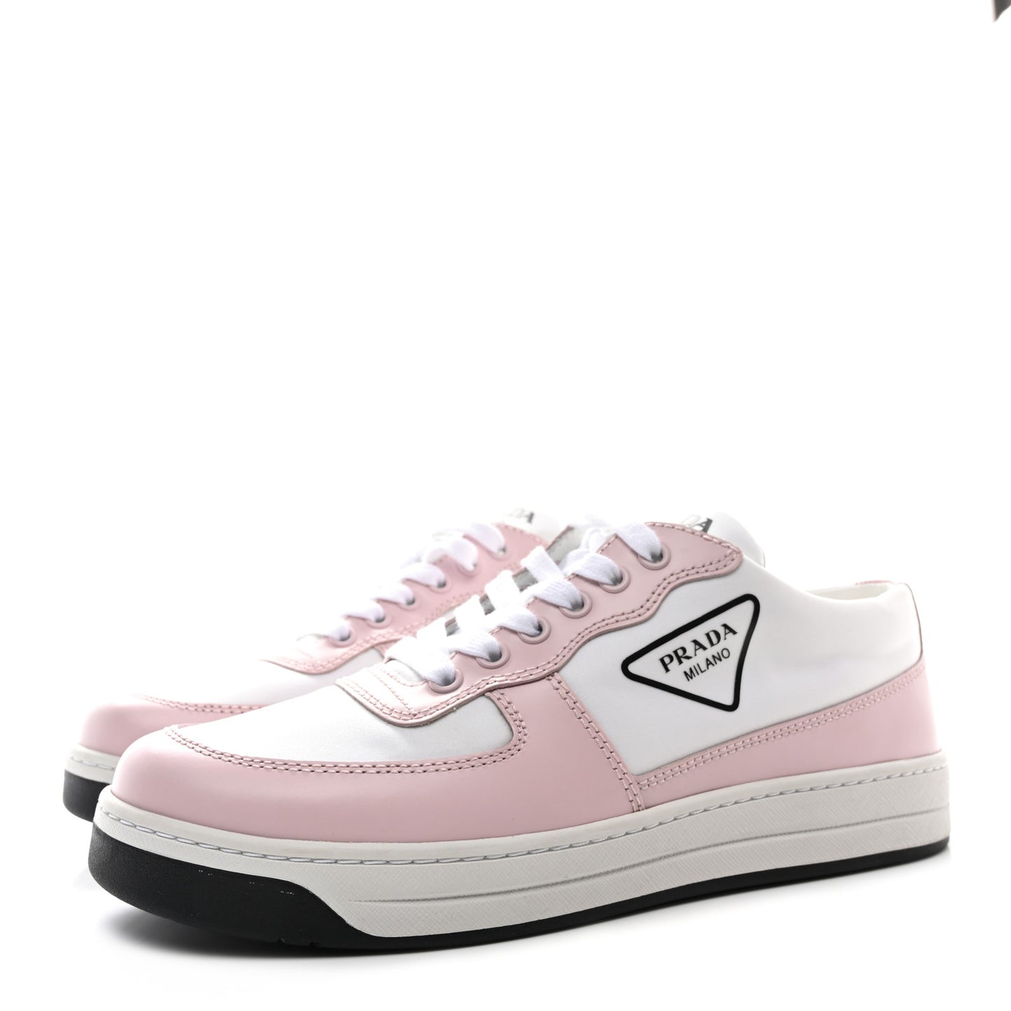 Vitello Sport Spazzolato Rois Rubber Triangle Logo Perforated Womens District Low Top 30mm Sneakers 38.5 White Alabastro
