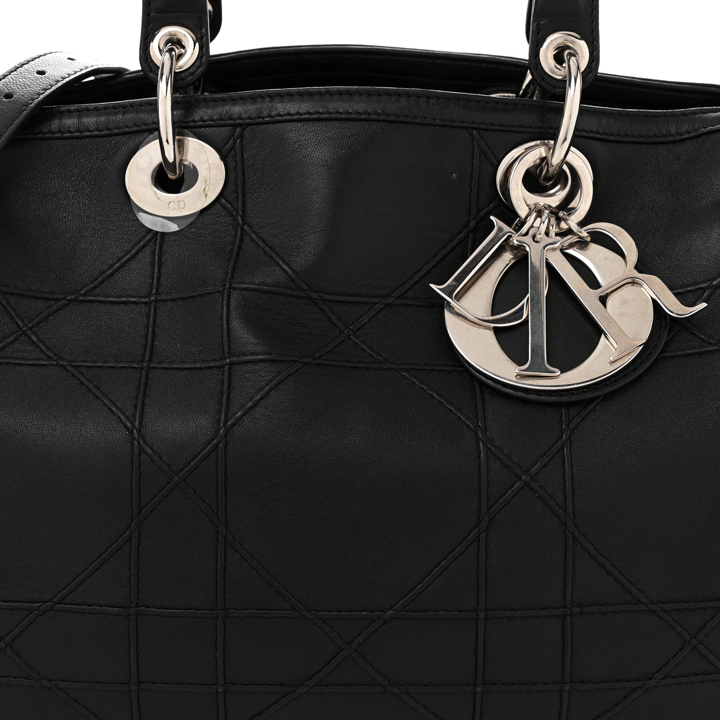 Lambskin Cannage Granville Polochon Black
