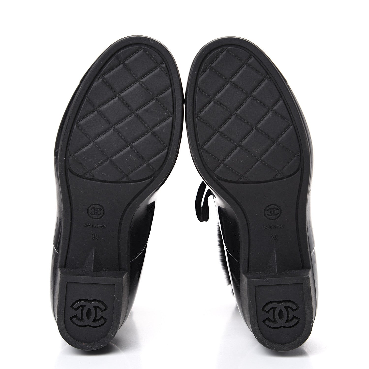Chanel Vinyl Mink Boots Black 39 Black 5 of 7