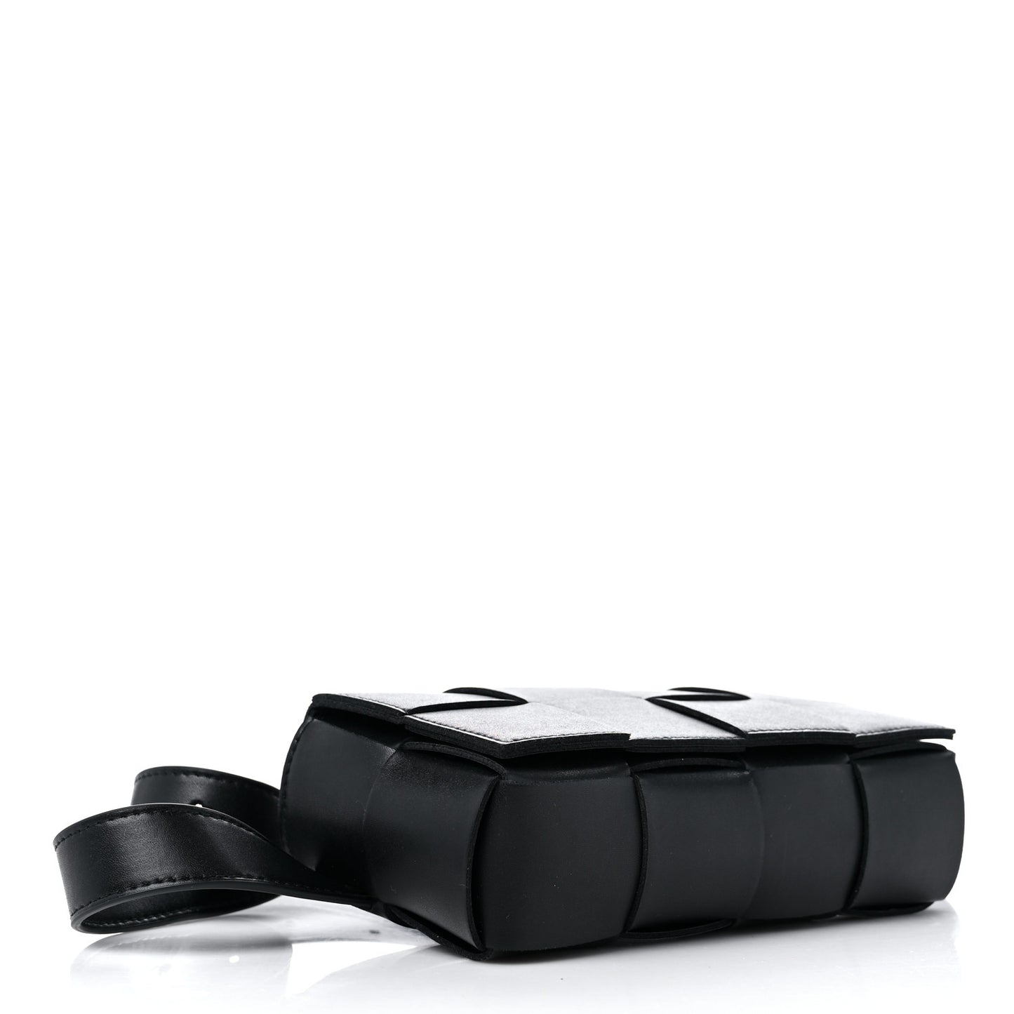 Nappa Maxi Intreccio The Belt Cassette Bag Black