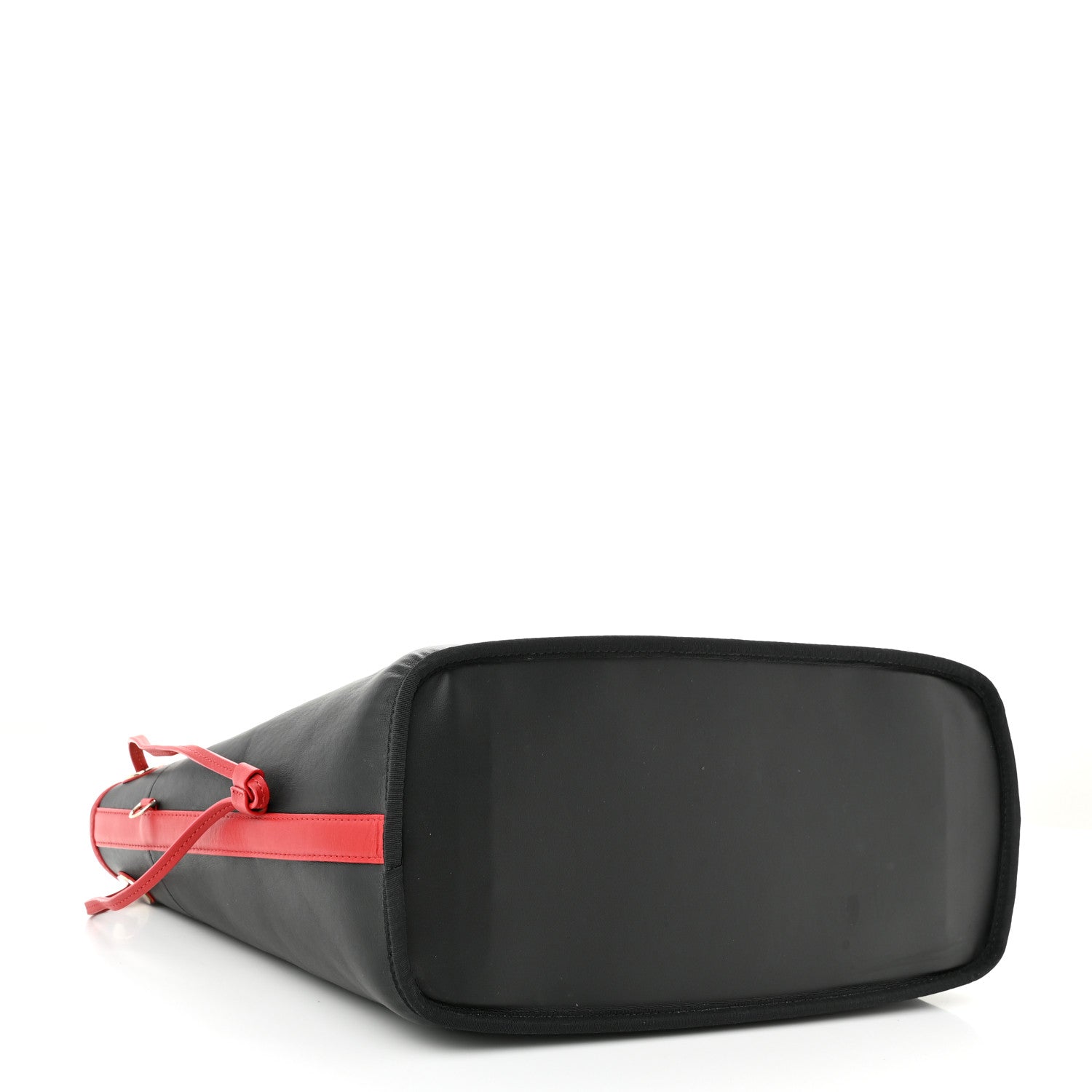 MCM Visetos Shopper Tote Beige Red 7 of 17