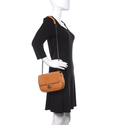 Chanel Calfskin Stitched Medium CC Sellier Flap Beige 2 of 16