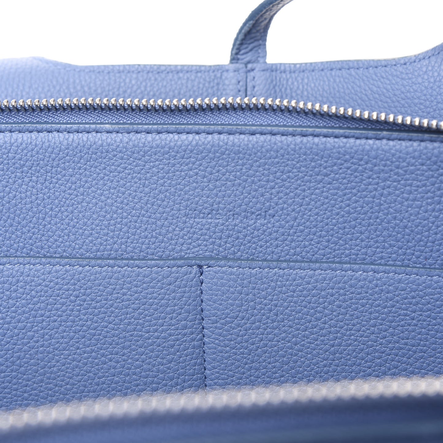 Baby Grained Calfskin Medium Tri-Fold Bag Medium Blue