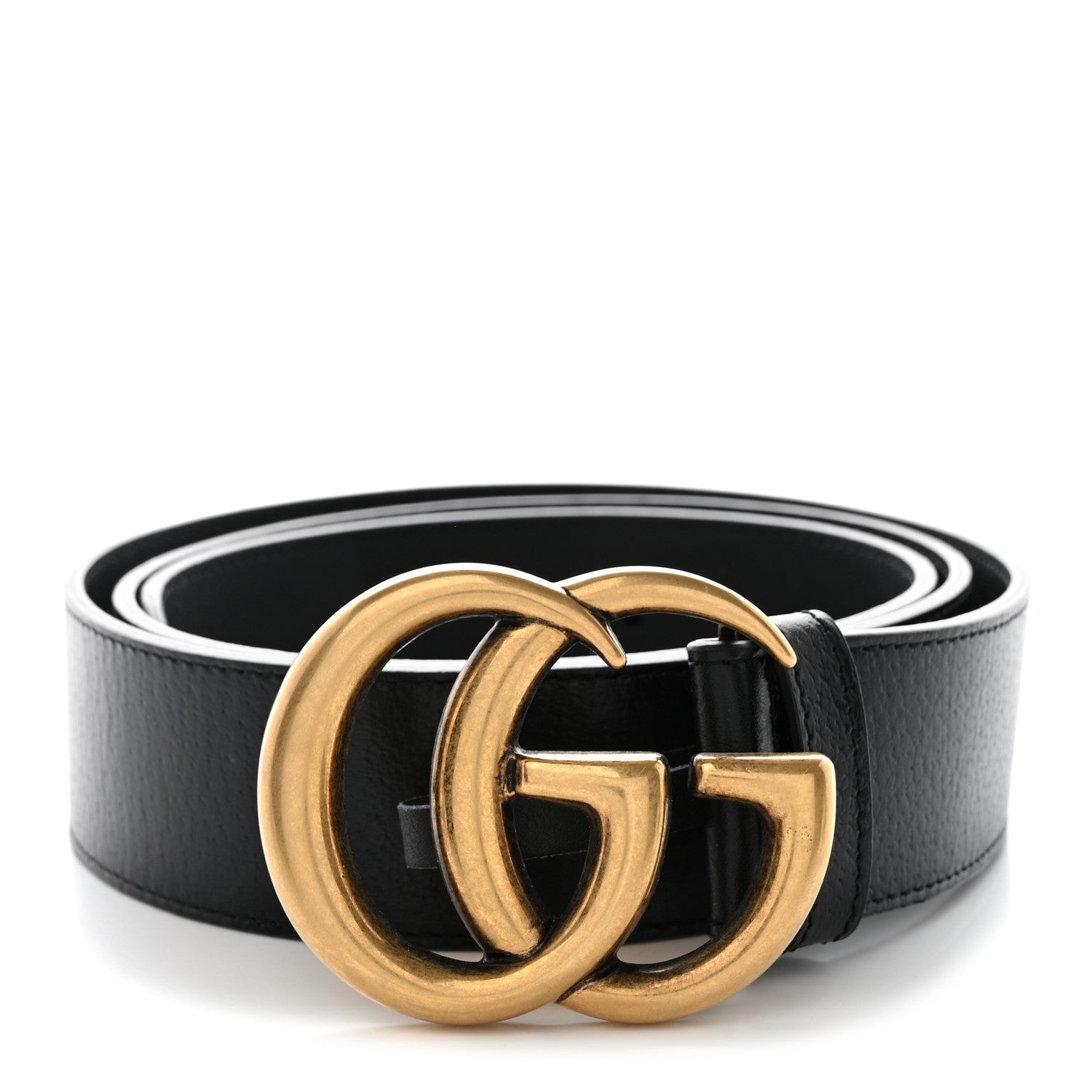 Gucci Textured Dollar Calfskin Double G 40mm Belt 110 44 Black 1 of 6