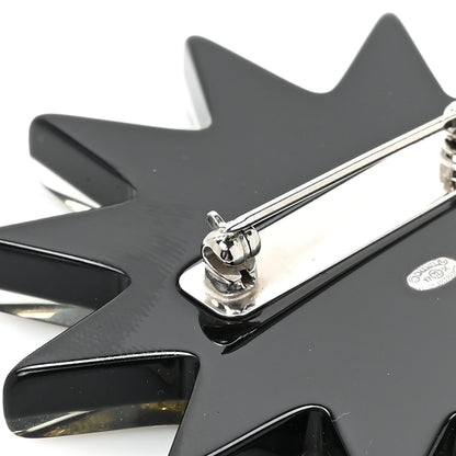 Chanel Resin Glitter CC Star Brooch Black Gold 4 of 4