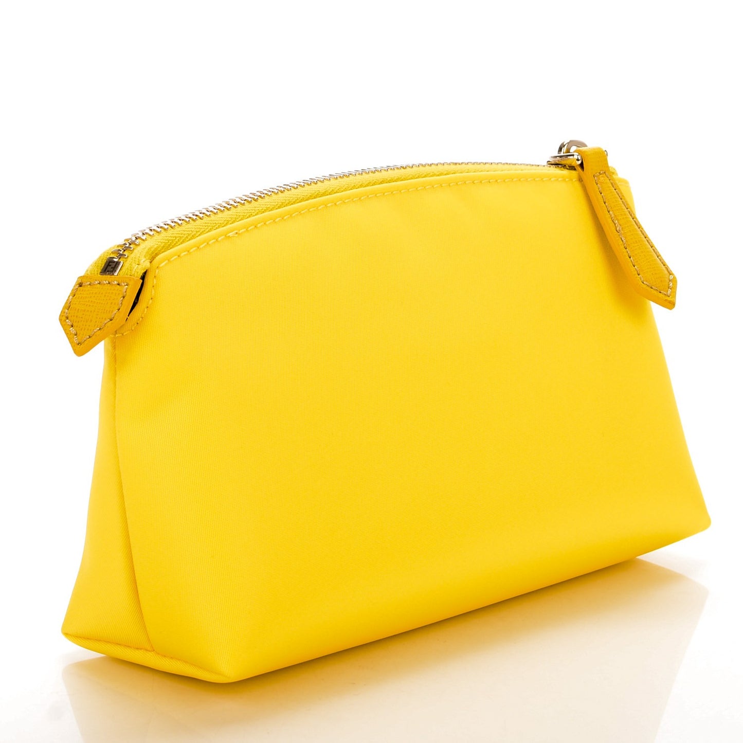 Nylon Vitello Elite Crystal Eye Monster Large Cosmetic Pouch Yellow