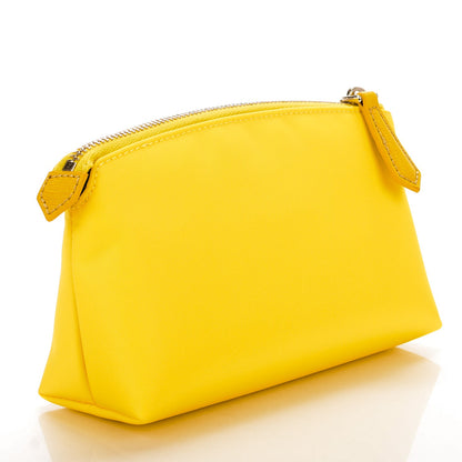 Fendi Nylon Vitello Elite Crystal Eye Monster Large Cosmetic Pouch Yellow 3 of 8