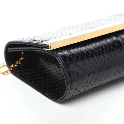 Fendi Snakeskin Mini Rush Clutch Black 8 of 9