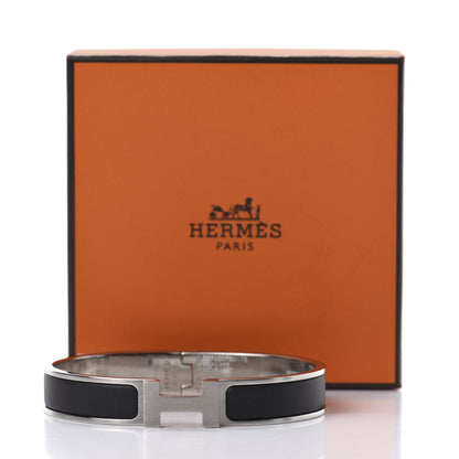 Hermes Matte Enamel Narrow Clic Clac HH Bracelet GM Black 5 of 5