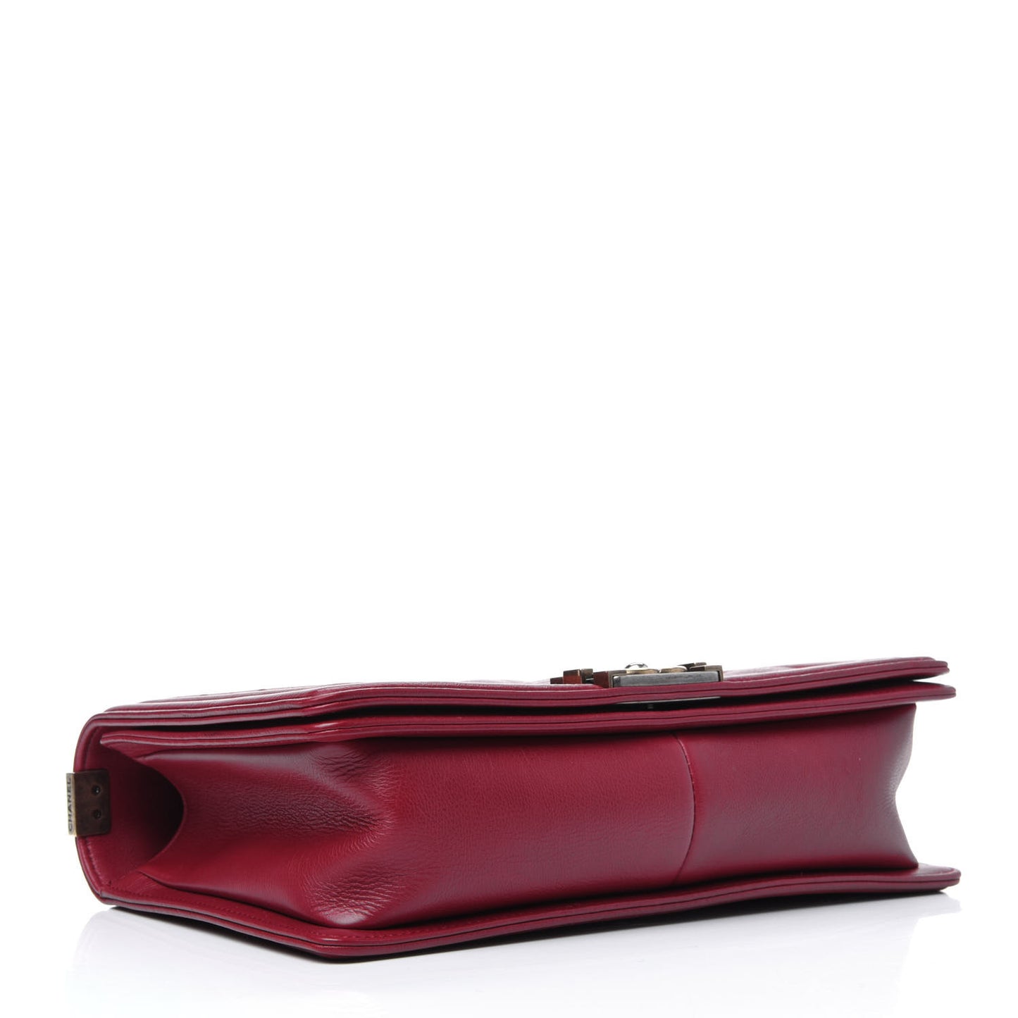 Calfskin Stitched New Medium Boy Flap Red