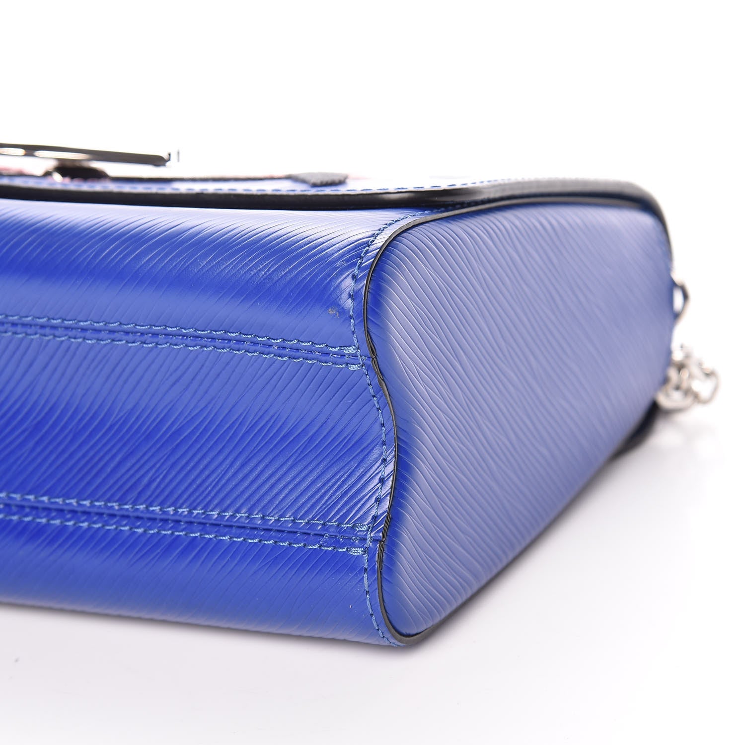 Louis Vuitton Epi Flamingo Twist Shoulder Bag MM Blue 8 of 9