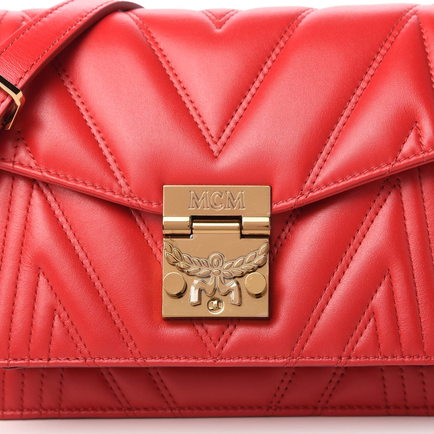 Lambskin Quilted Small Patricia Crossbody Bag Ruby Red