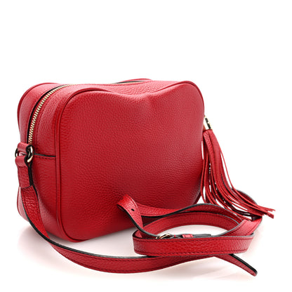 Gucci Pebbled Calfskin Small Soho Disco Bag Vibrant Red 3 of 10