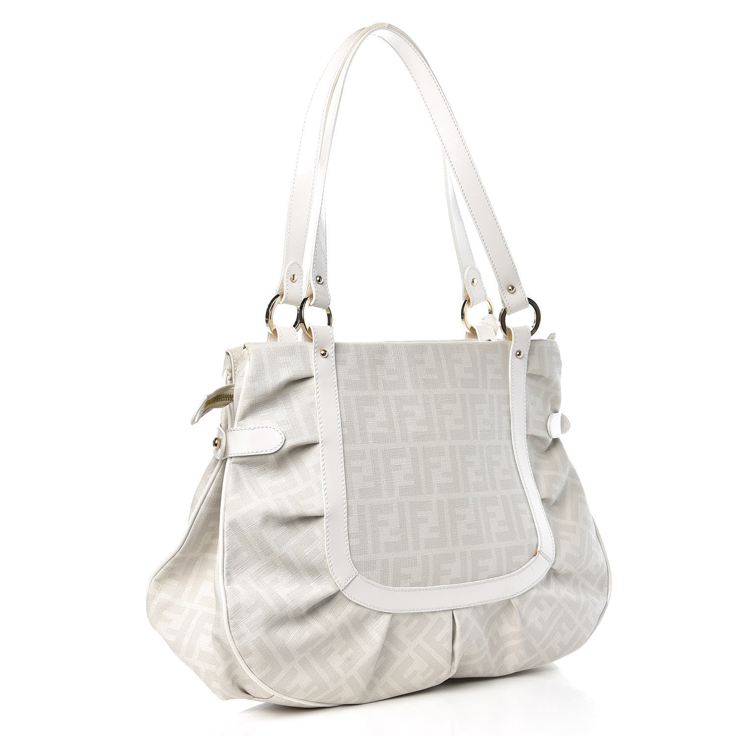 Fendi Zucca Spalmati Large Chef Shopper Tote White 3 of 10