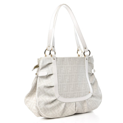 Fendi Zucca Spalmati Large Chef Shopper Tote White 3 of 10