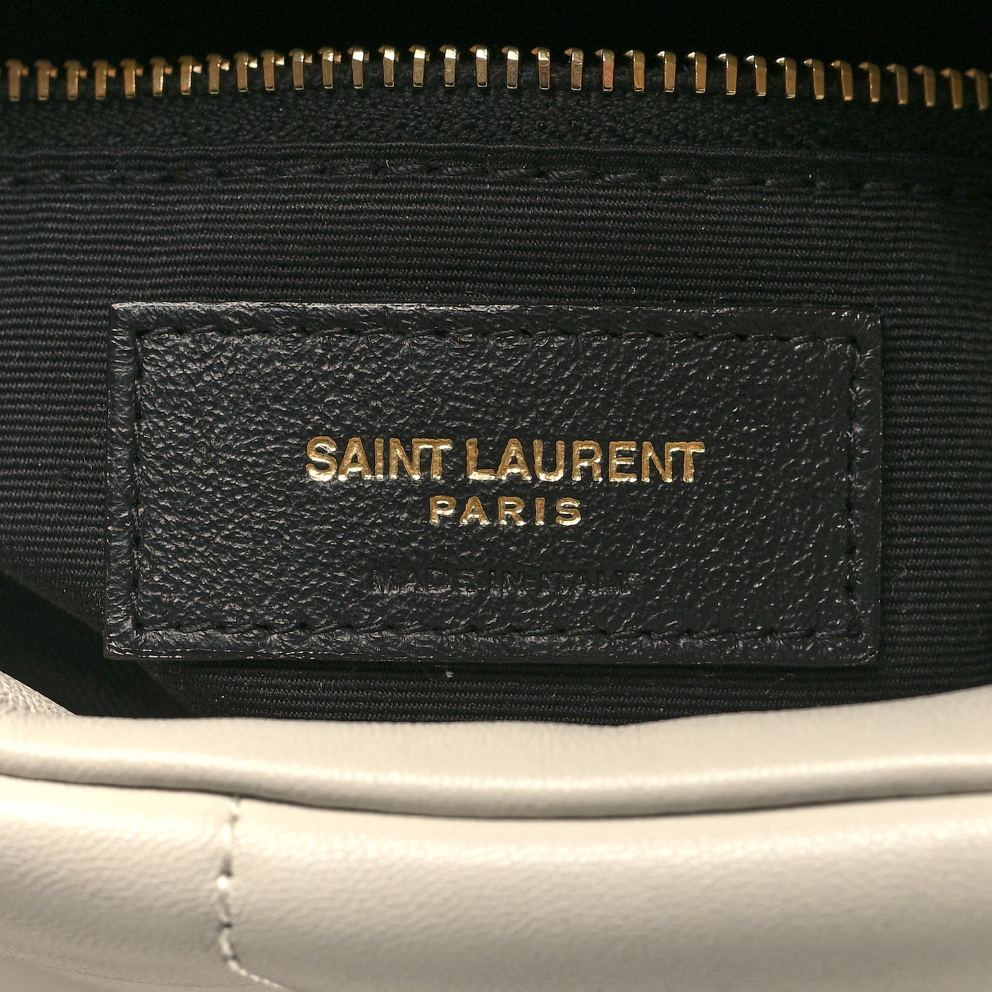 Lambskin Quilted Small Loulou Puffer Monogram Chain Satchel Crema Soft