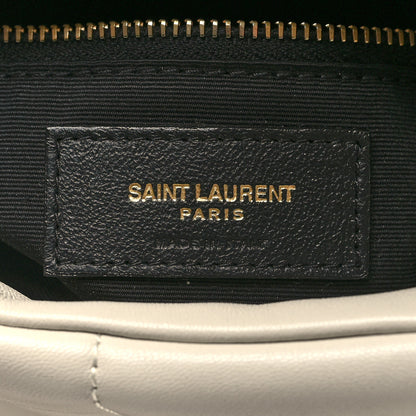 Saint Laurent Lambskin Quilted Small Loulou Puffer Monogram Chain Satchel Crema Soft 6 of 10
