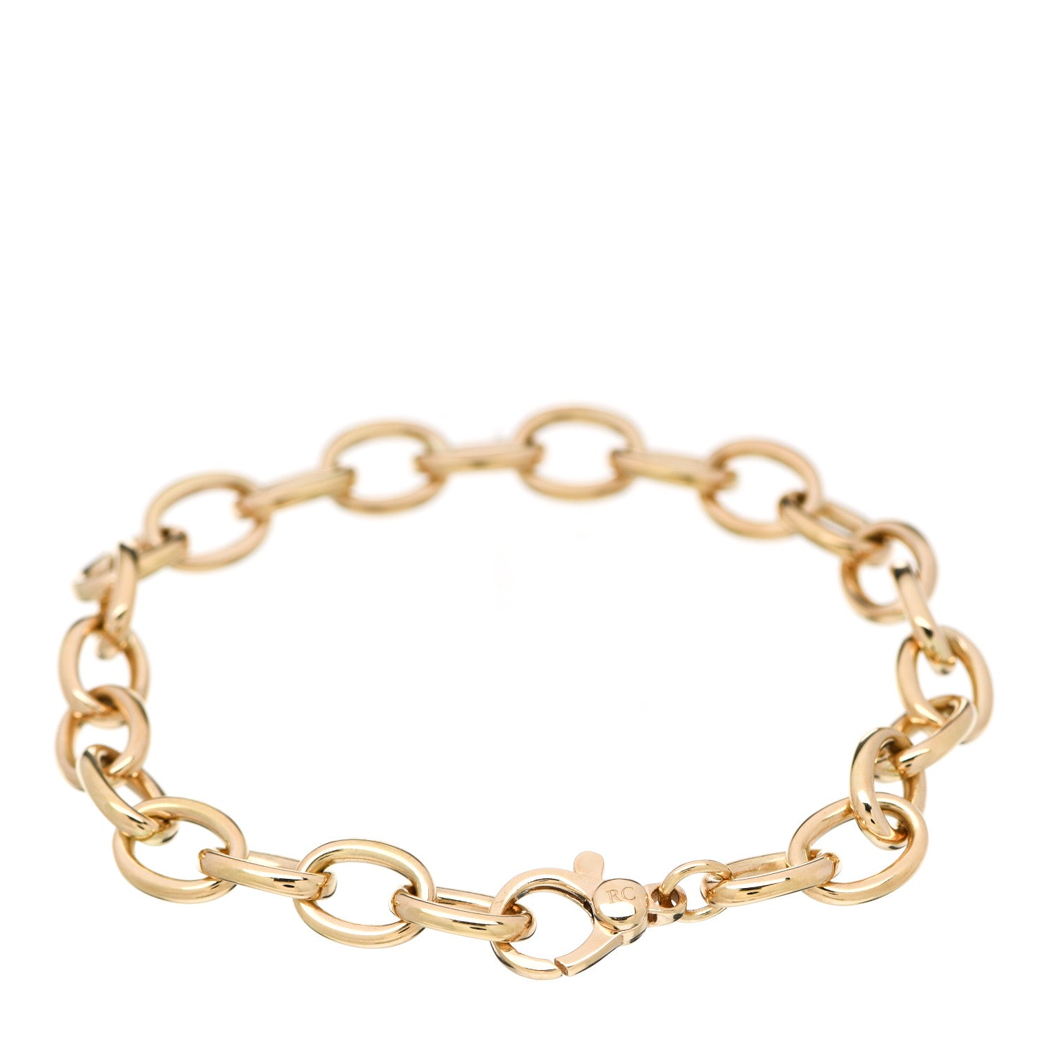 Roberto Coin 18K Yellow Gold Oval Link Bracelet 3 of 5