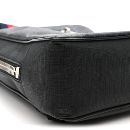 Gucci GG Supreme Monogram Web Belt Bag Black Grey 9 of 10