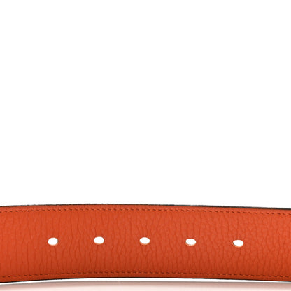 Hermes Taurillon Clemence Etriviere Belt 85 34 Orange 5 of 8
