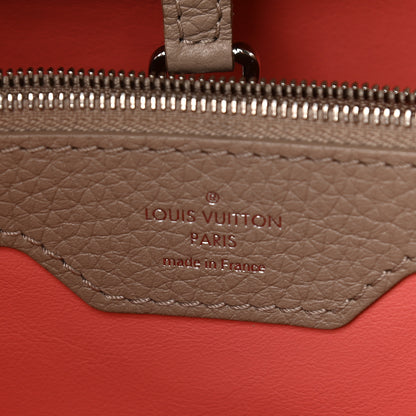 Louis Vuitton Taurillon Capucines MM Galet Coral Pebble 6 of 13