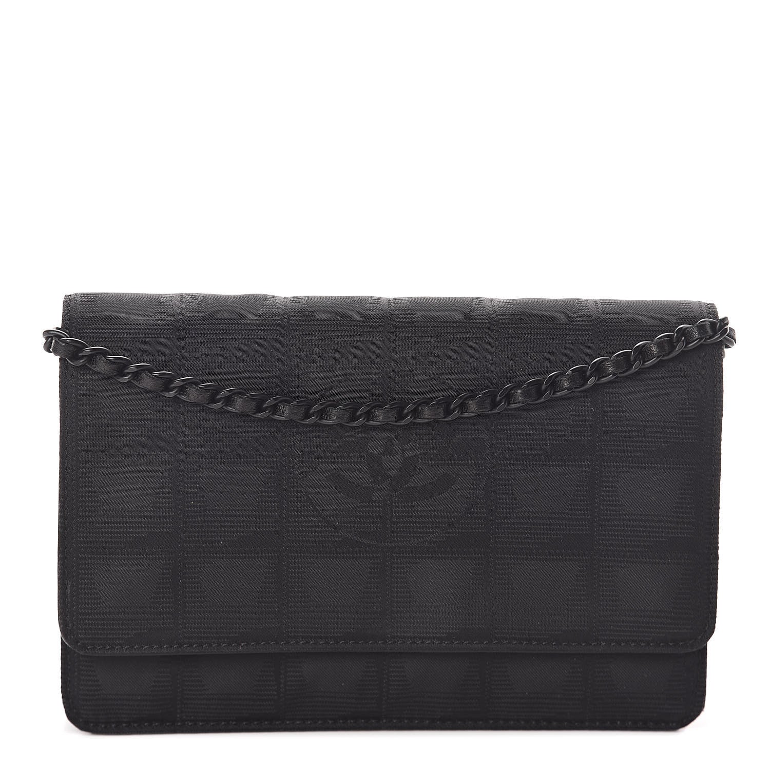Chanel Nylon Travel Wallet On Chain WOC Black 1 of 11