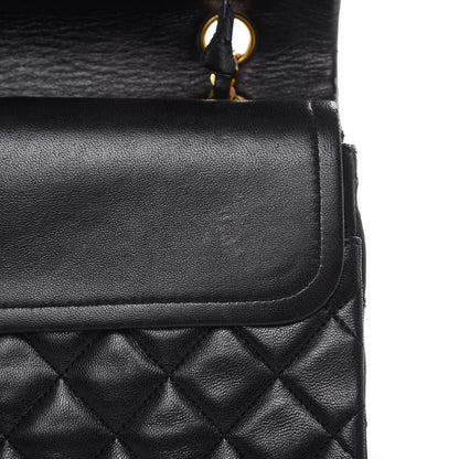 Chanel Lambskin Quilted Medium Double Flap Black 14 of 14