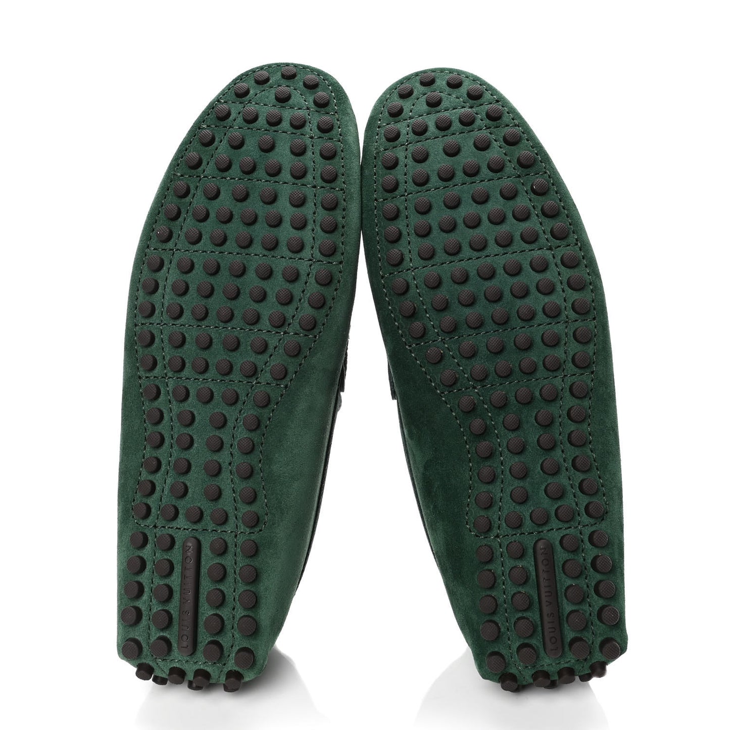 Suede Calfskin Mens LV Porto Vecchio Moccasin Loafers 7.5 Green
