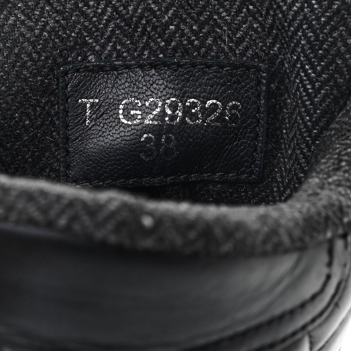 Lambskin Quilted High Top Sneakers 38 Black