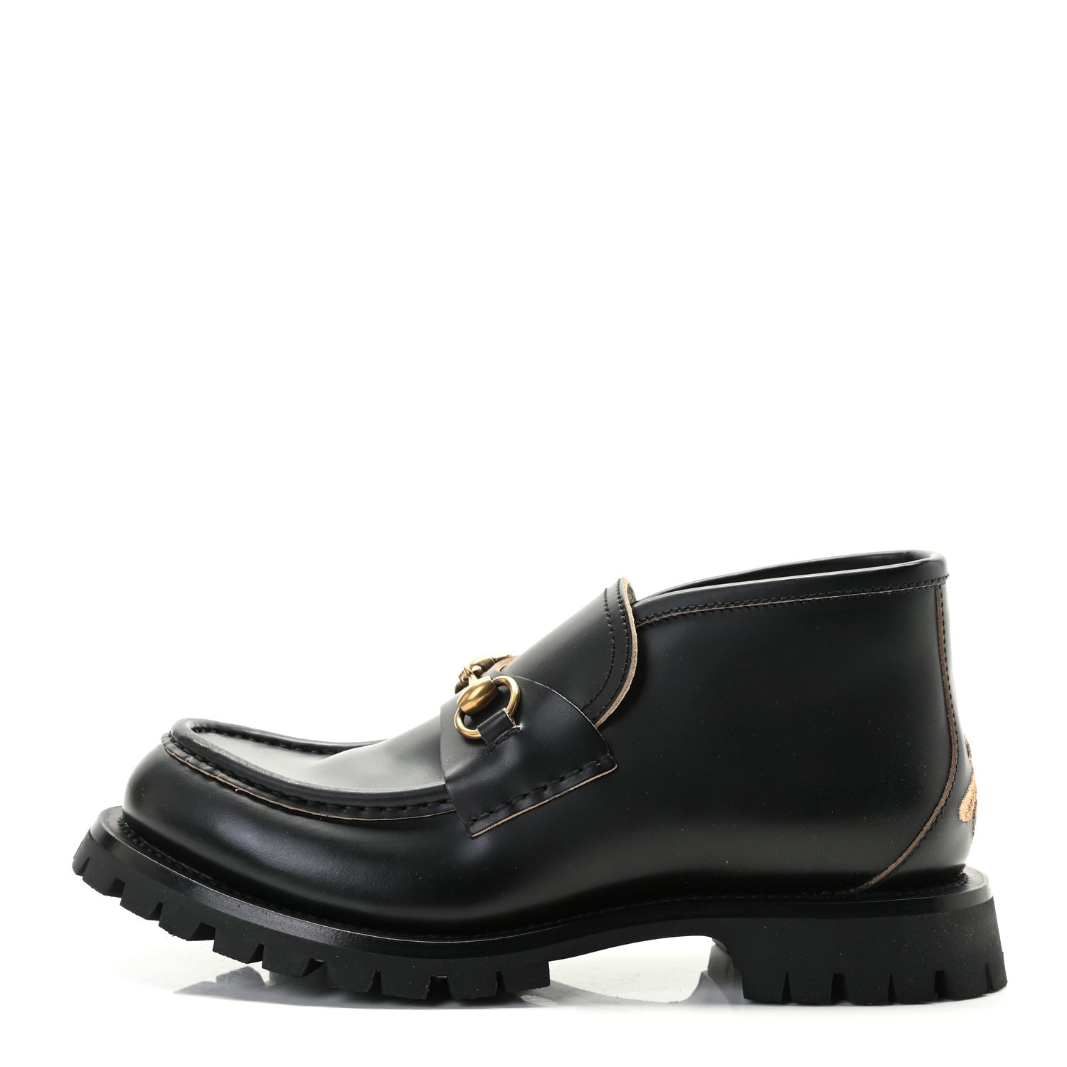 Gucci Cordovan Lux Mens Harald Horsebit Ankle Boots 7 Black 1 of 10