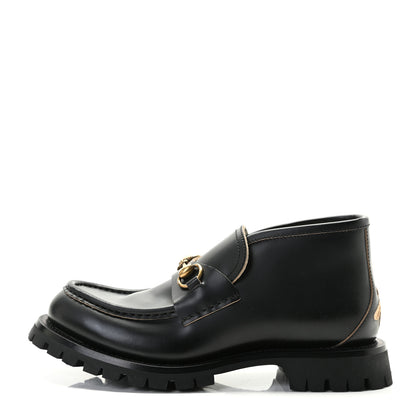 Gucci Cordovan Lux Mens Harald Horsebit Ankle Boots 7 Black 1 of 10