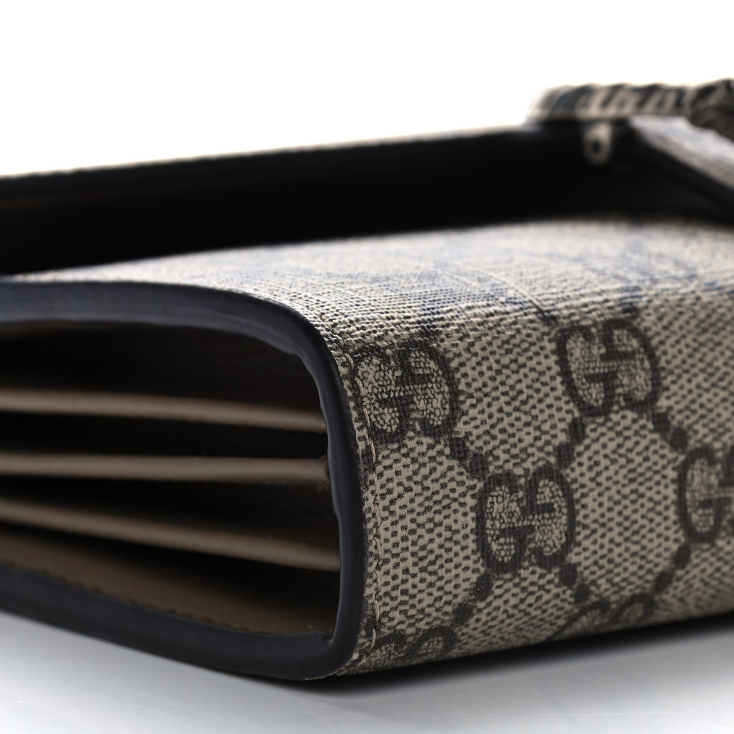 GG Supreme Monogram Mini Dionysus Chain Wallet Beige Taupe