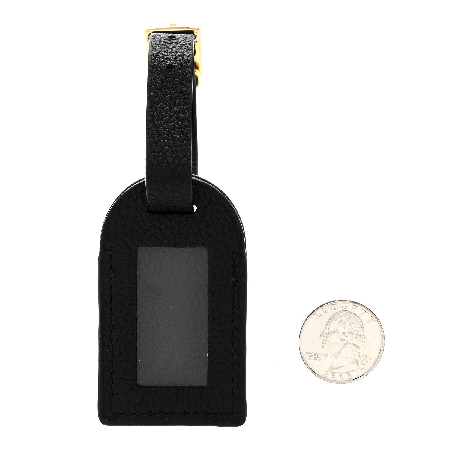 Louis Vuitton Calfskin City Steamer Luggage Tag Black 2 of 3