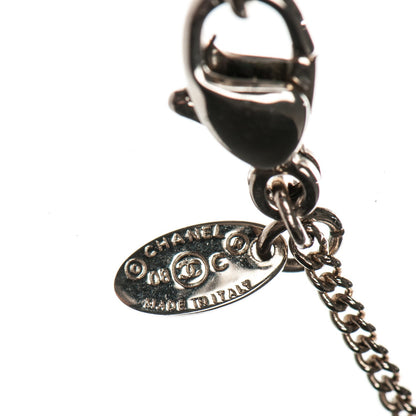 Chanel Pearl Crystal CC Necklace Pink Gold 4 of 4