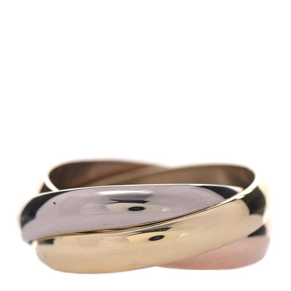 Cartier 18K Pink Yellow White Gold Classic Trinity Ring 50 5.25 3 of 9