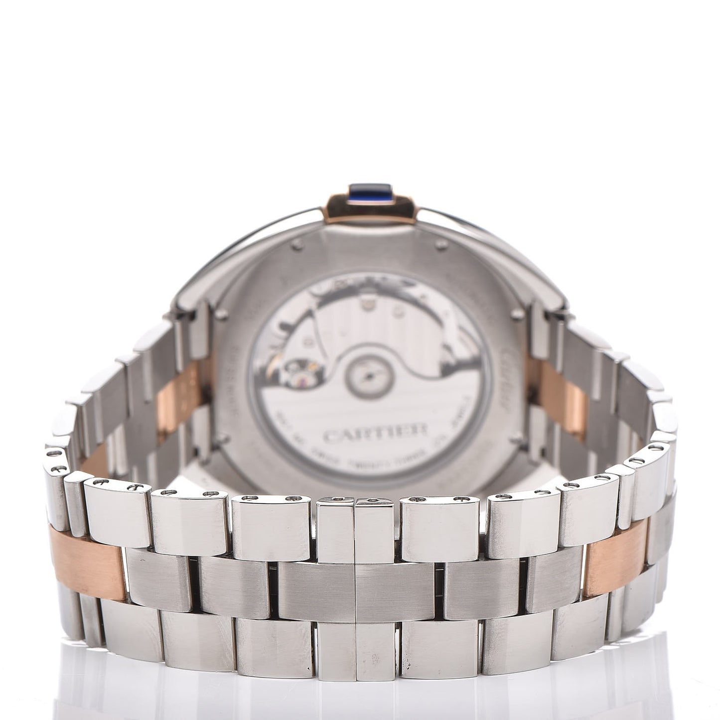 Stainless Steel 18K Pink Gold 40mm Cle De Automatic Watch