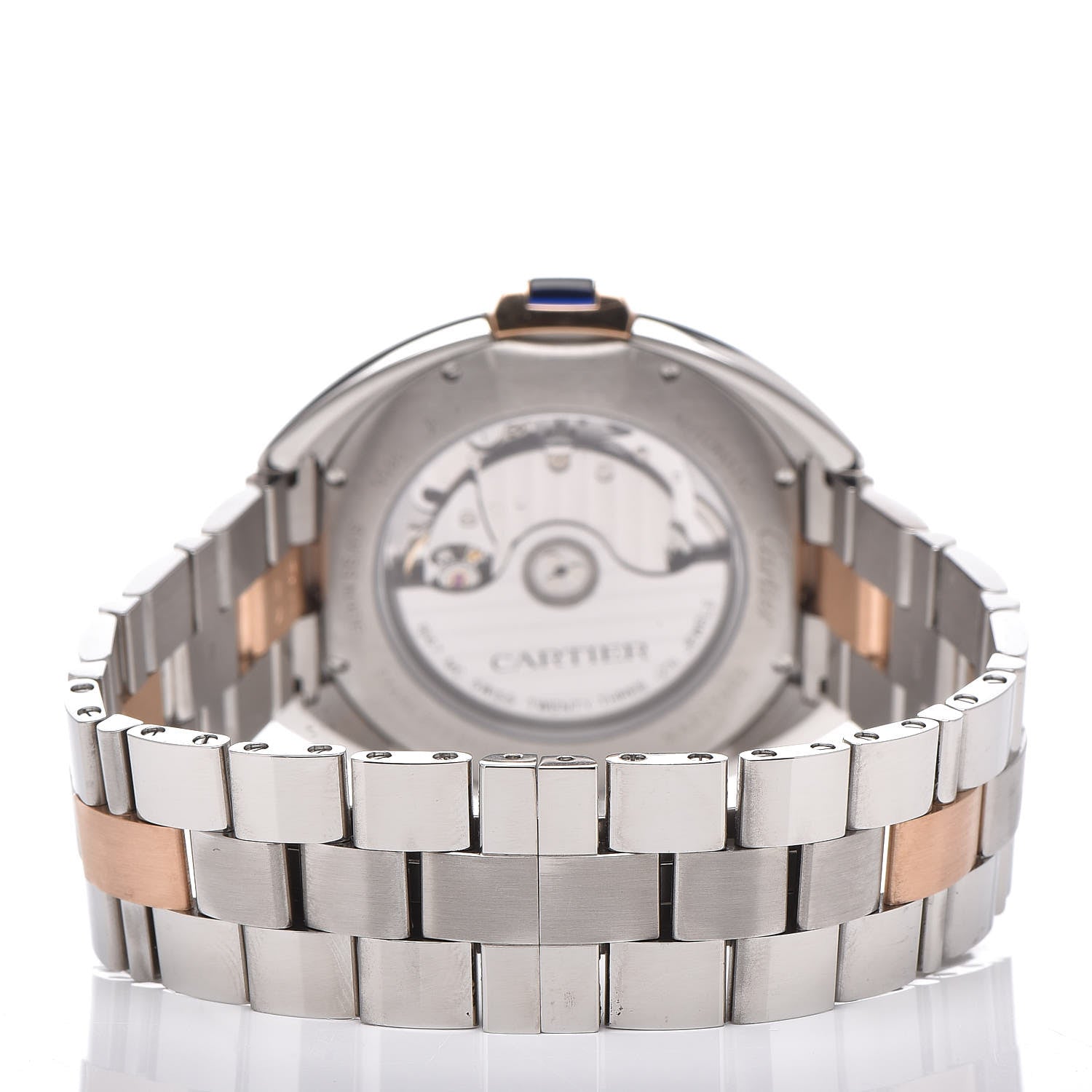 Cartier Stainless Steel 18K Pink Gold 40mm Cle De Automatic Watch 4 of 6