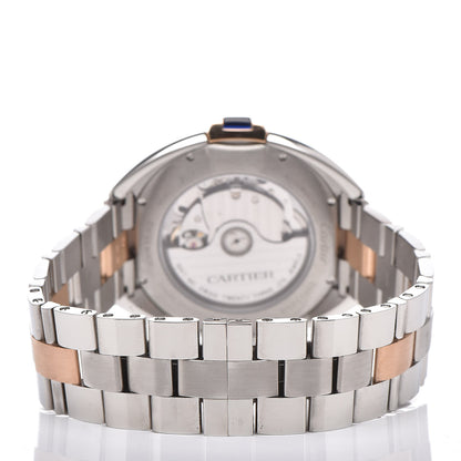 Cartier Stainless Steel 18K Pink Gold 40mm Cle De Automatic Watch 4 of 6