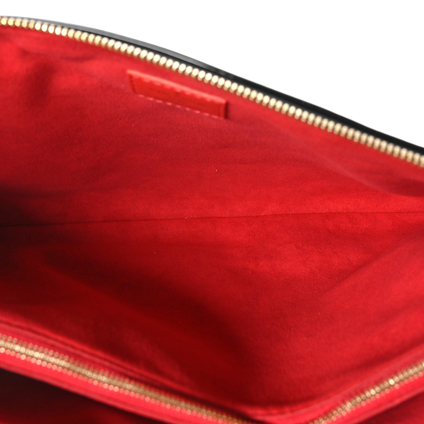 Patent Embossed Monogram Lambskin Coussin MM Black Red