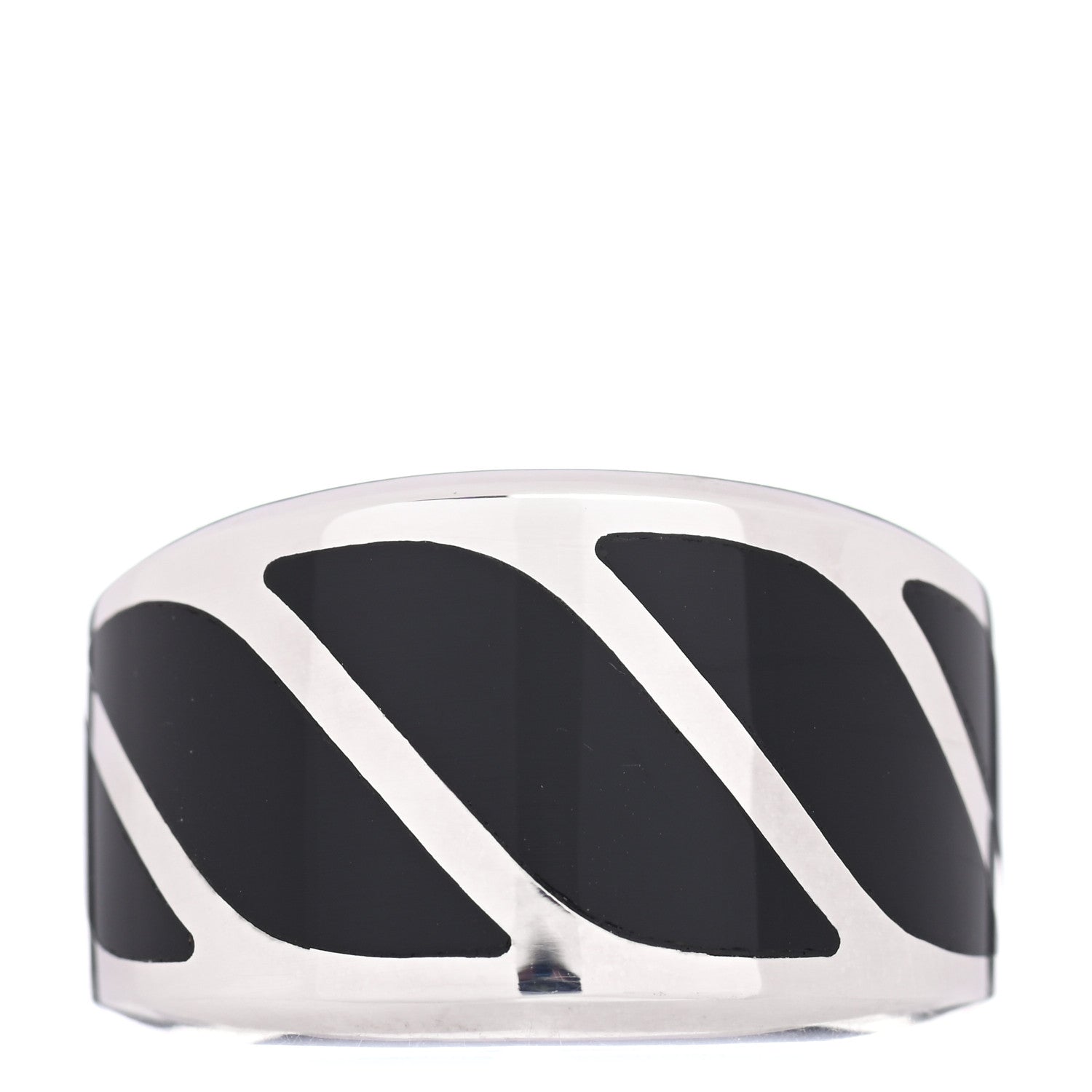 David Yurman Sterling Silver Black Onyx 16mm Graphic Cable Band Ring 63 10.25 1 of 5