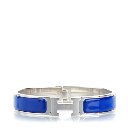 Hermes Enamel Narrow Clic Clac H Bracelet GM Bleu Royal 1 of 6