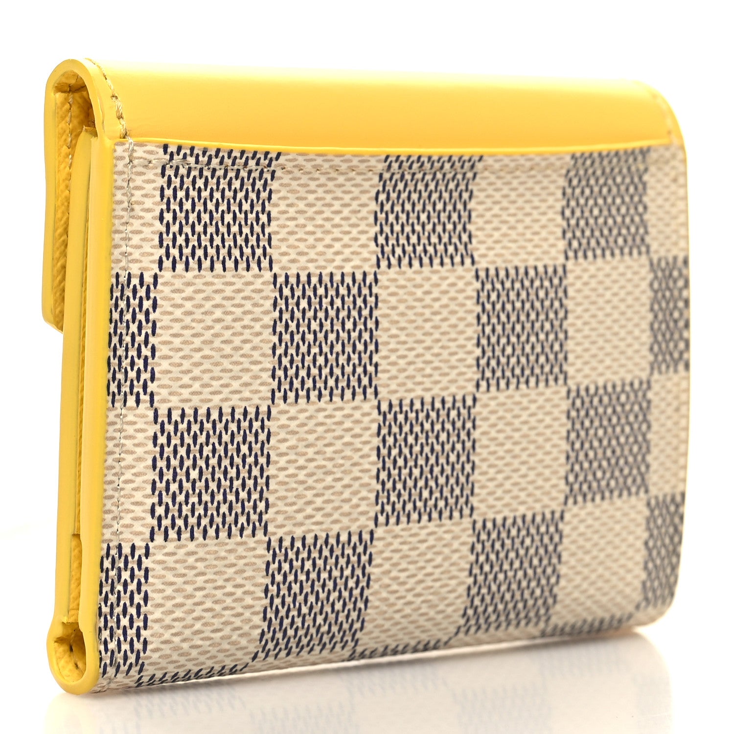 Louis Vuitton Damier Azur Zoe Wallet Jaune Pale 3 of 9
