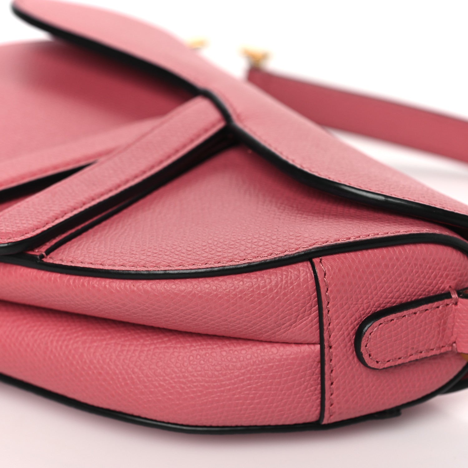 Christian Dior Grained Calfskin Mini Saddle Bag Pink 10 of 10