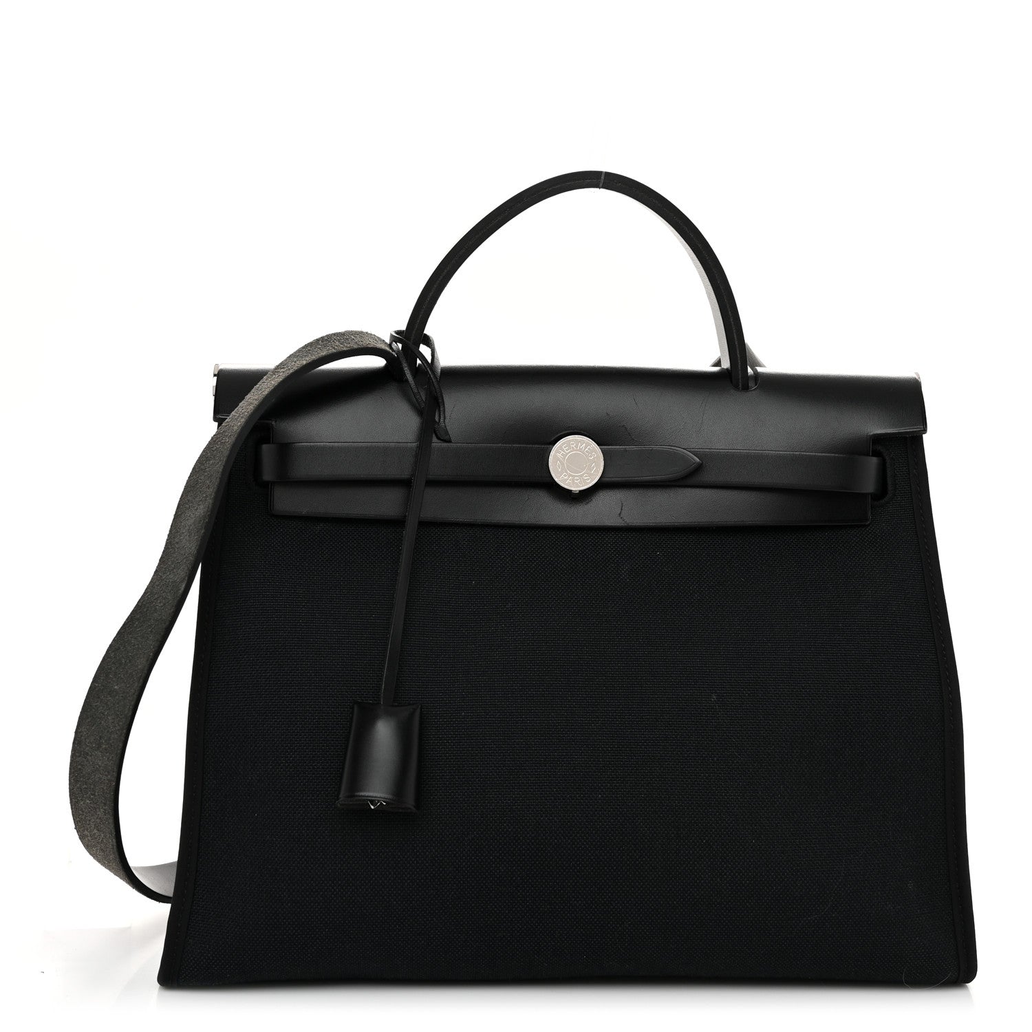 Hermes Military Toile Vache Hunter Herbag Zip PM 31 Black 1 of 13