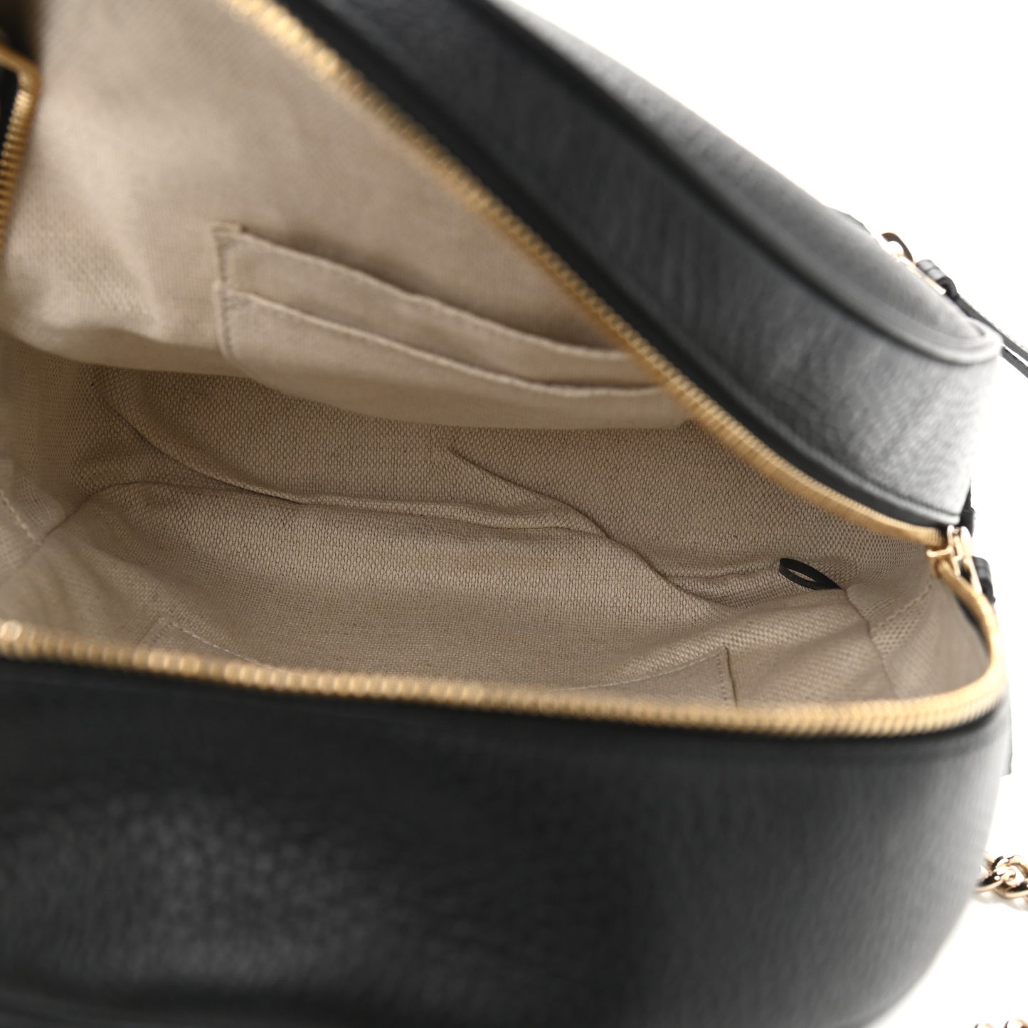 Pebbled Calfskin Soho Chain Backpack Black