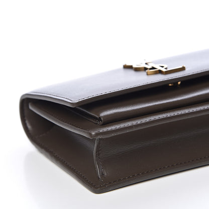 Saint Laurent Calfskin Monogram Sunset Chain Wallet Kaki Fonce 8 of 10