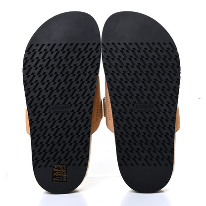Hermes Suede Goatskin Woolskin Womens Chypre Sandals 37 Golden Beige 4 of 4