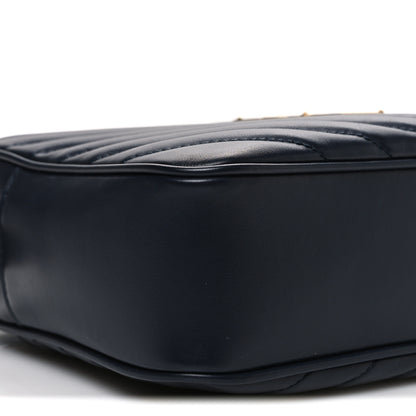 Saint Laurent Calfskin Matelasse Monogram Lou Camera Bag Deep Marine 9 of 10